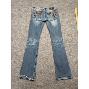 Miss Me JE5387BX Bootcut Jeans Women 28 Medium Wash Sequin Embellished Buckle